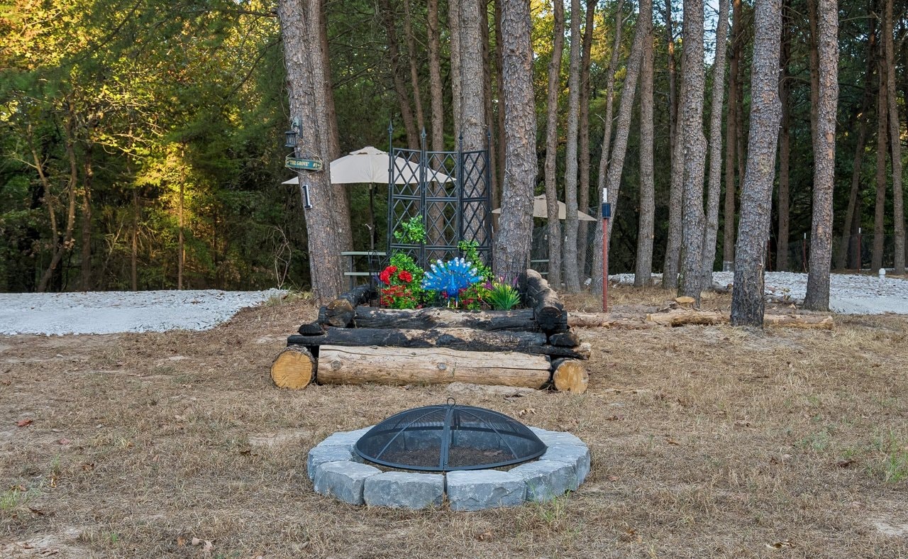 The Plume RV site at Peacock Pines